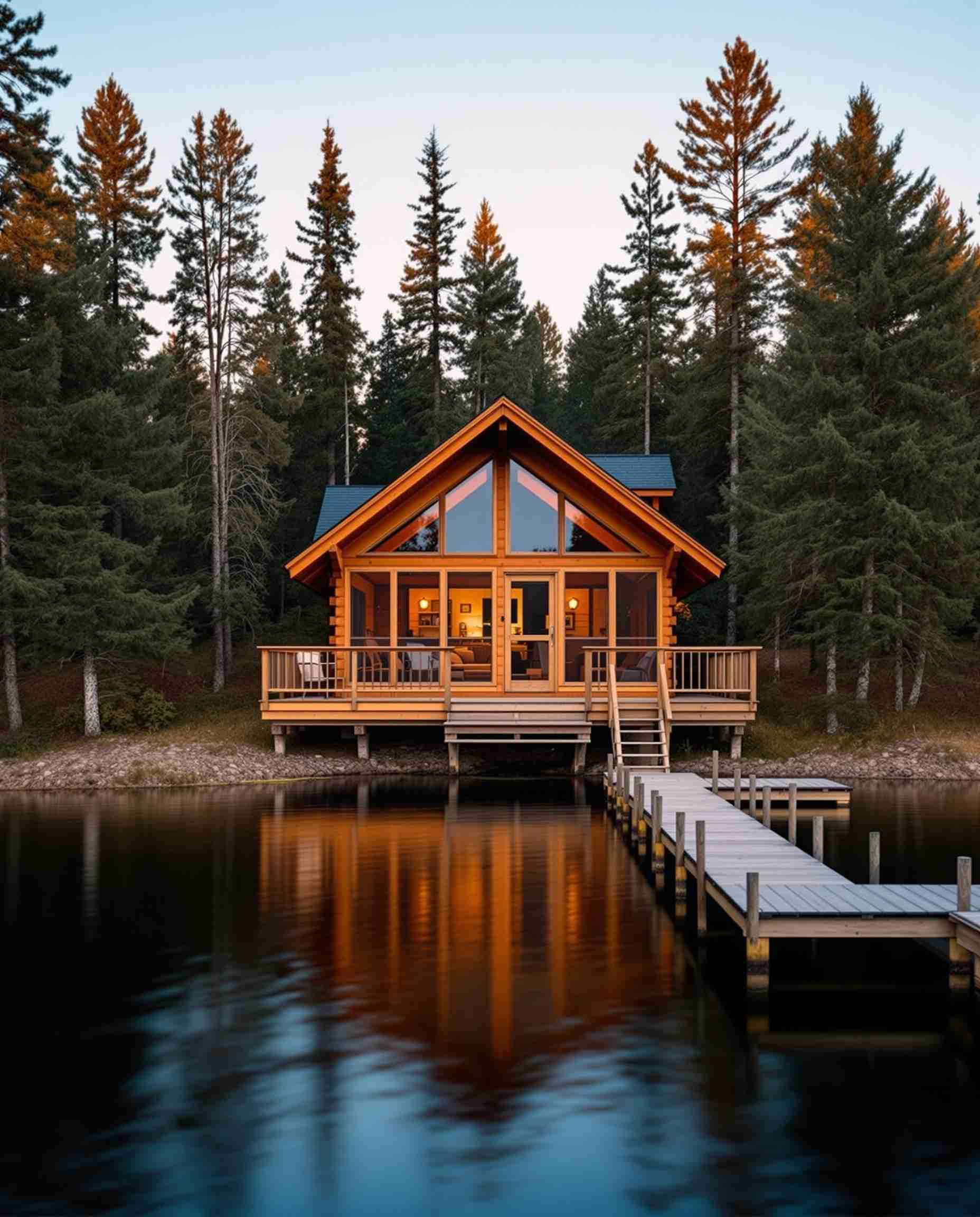 Lodge cabin on the lake