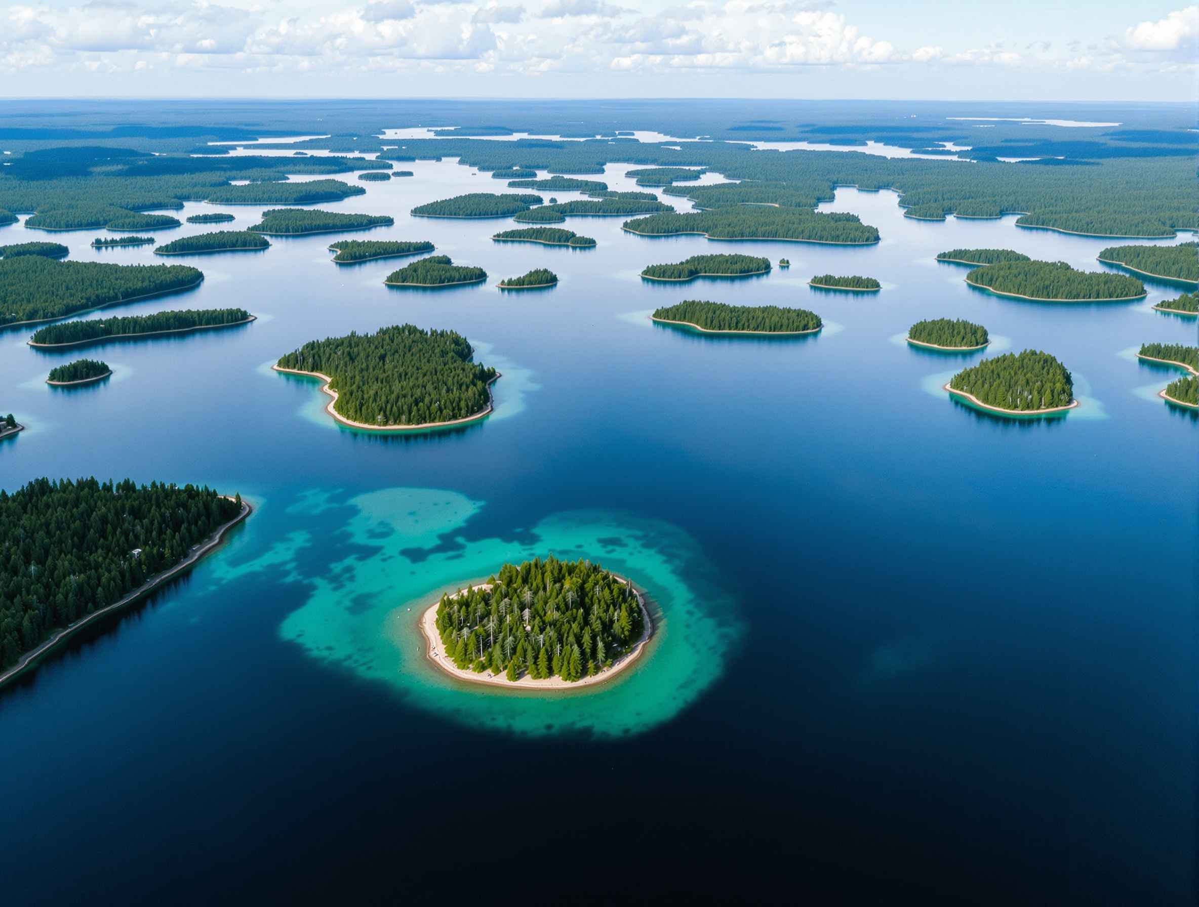 Aerial of Lake of the Woods